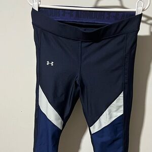 Under Armour Dark Blue and White Leggings